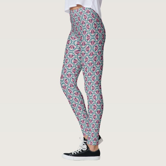 Colorful art deco pattern. leggings (Left)