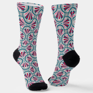 Colorful art deco pattern. socks