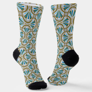 Colorful art deco pattern. socks