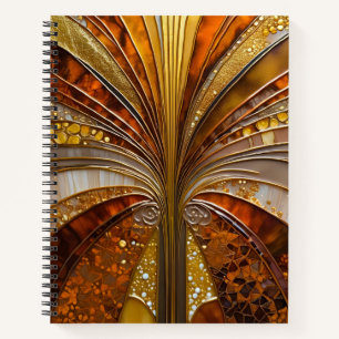 Colorful Art Deco Spiral Notebook