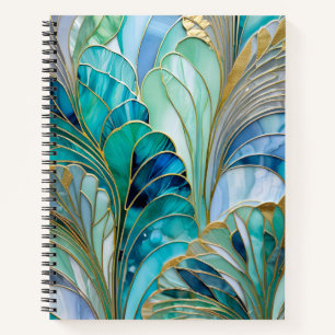 Colorful Art Deco Spiral Notebook