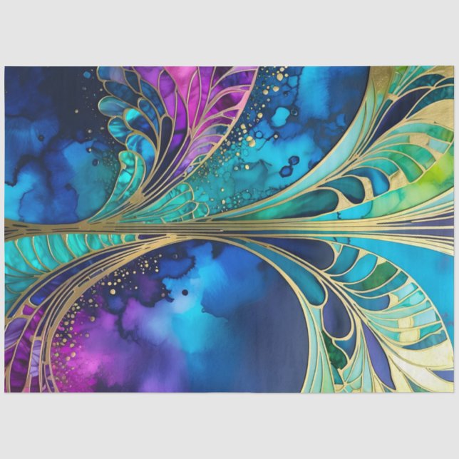 Colorful Art Deco Tissue Paper (Front)