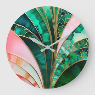 Colorful Art Deco Wall Clock