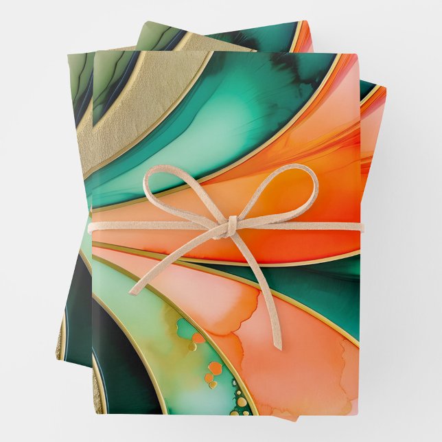 Colorful Art Deco Wrapping Paper Sheets (Creator Uploaded)