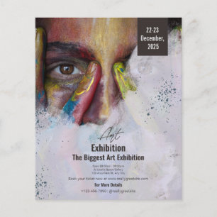 Colorful Art Exhibition Flyer Portrait, Art