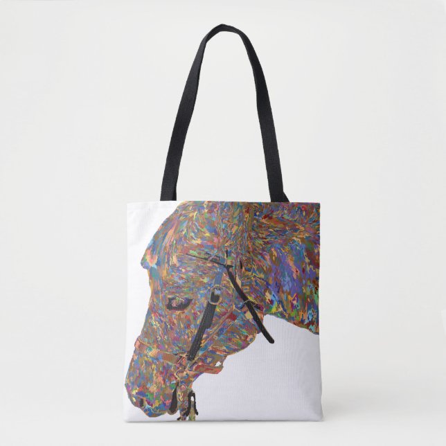 Colorful Art Horse Tote Bag (Front)