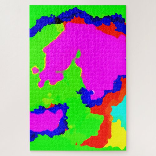 Colorful Art Multicolor Abstract Splash Perfect Jigsaw Puzzle