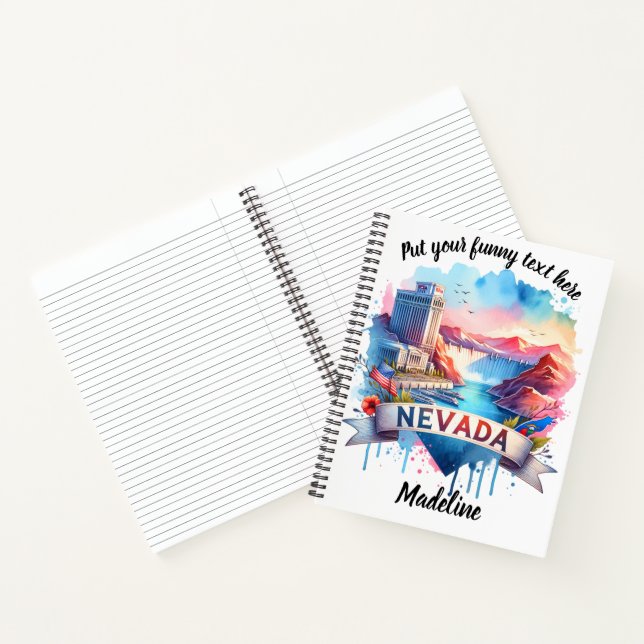 Colorful art of Nevada's landmarks Notebook (Inside)