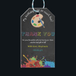 Colorful Art Party Ink Splash Chalkboard Birthday Gift Tags<br><div class="desc">Personalize this awesome Colorful Art Party Ink Splash Chalkboard Birthday  gift tag with your details easily and quickly. All texts are editable!. For more advanced customization of this design,  simply select the 'Customize It / Personalize this template' button above! Matching items available in collection!</div>