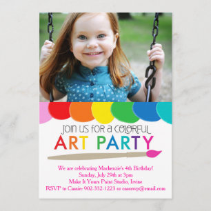 Colorful Art Party Invitation