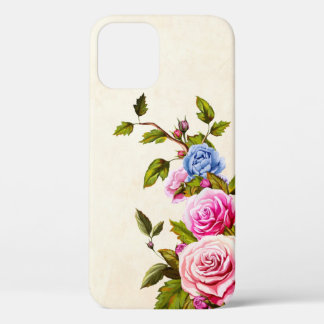 Colorful Art Roses Bouquet iPhone 12 Case