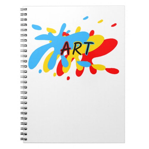 Colorful Art Splash With White Background  Notebook