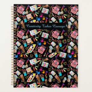 Colorful Art Supplies Creative pattern for Artists Planner
