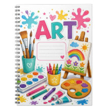 Colorful Art Supplies & Rainbow Canvas