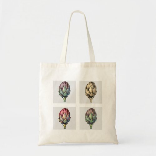 Colorful Artichoke Collage Tote Bag