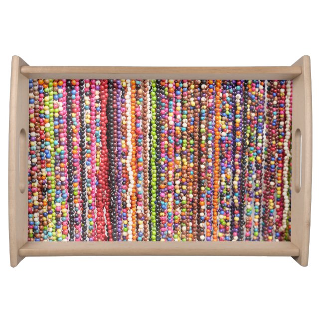 colorful artisan bijou serving tray (Front)