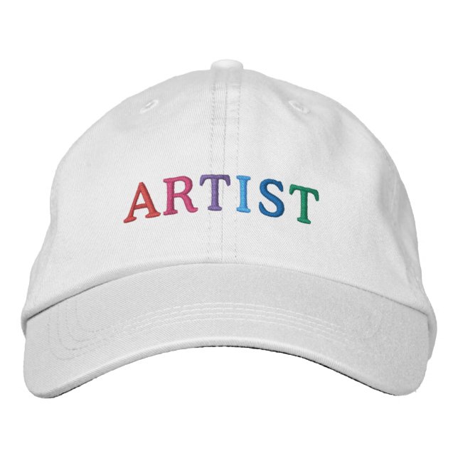 Colorful Artist  Embroidered Baseball Cap (Front)