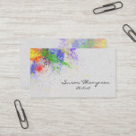 colorful Artist Paint Splatters 2 Business Card