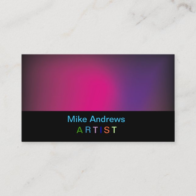 Colorful Artist-Painter Business Card (Front)