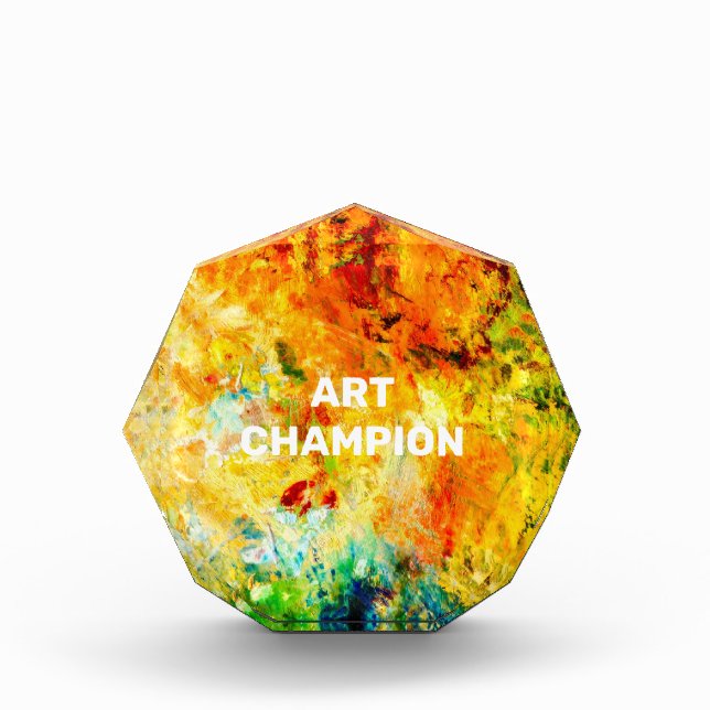 Colorful Artist Palette Acrylic Award (Front)