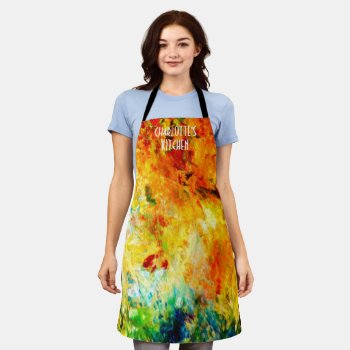 Colorful Artist Palette Apron by DigitalSolutions2u at Zazzle