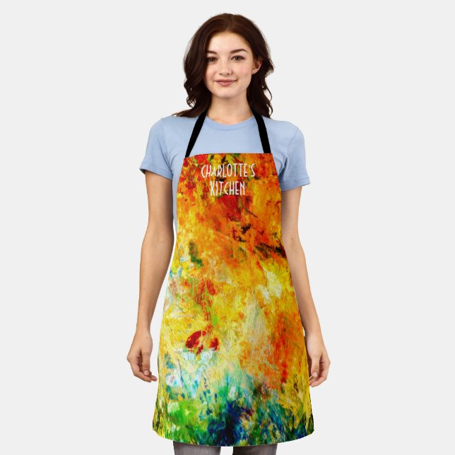 Colorful Artist Palette Apron (Worn)