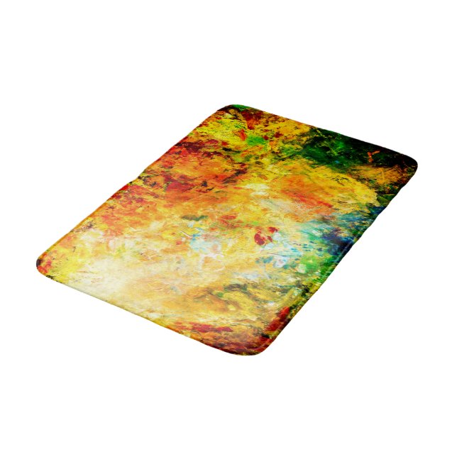 Colorful Artist Palette Bath Mat (Angled)