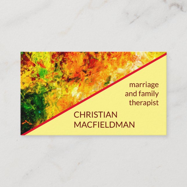 Colorful Artist Palette Business Card (Front)