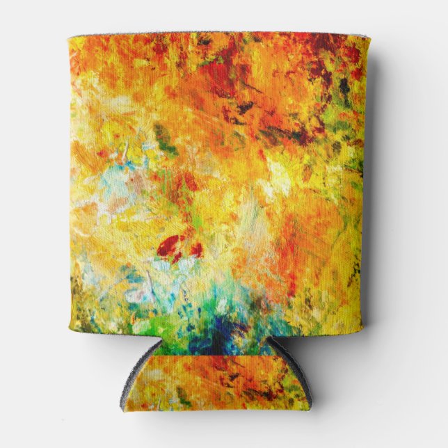 Colorful Artist Palette Can Cooler (Front)
