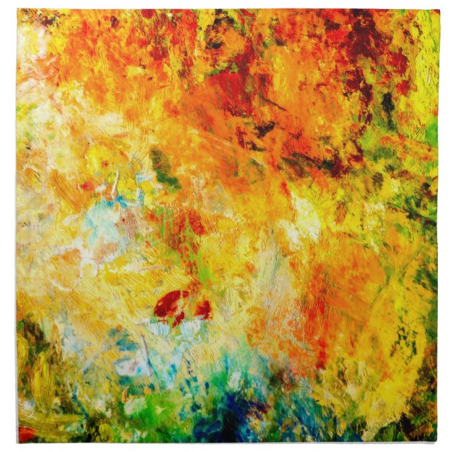 Colorful Artist Palette Cloth Napkin (Front)