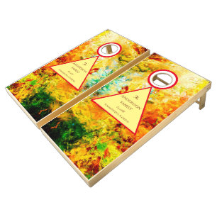 Colorful Artist Palette Cornhole Set