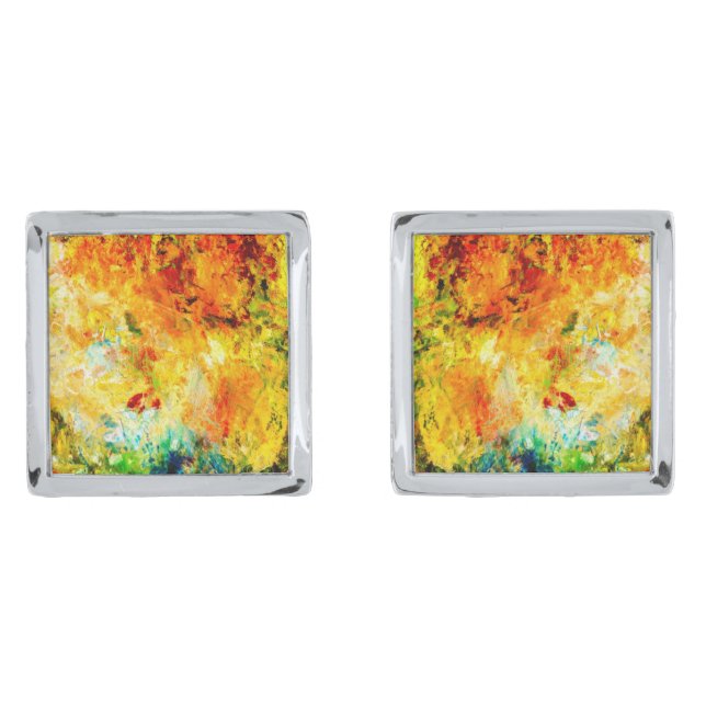 Colorful Artist Palette Cufflinks (Front)