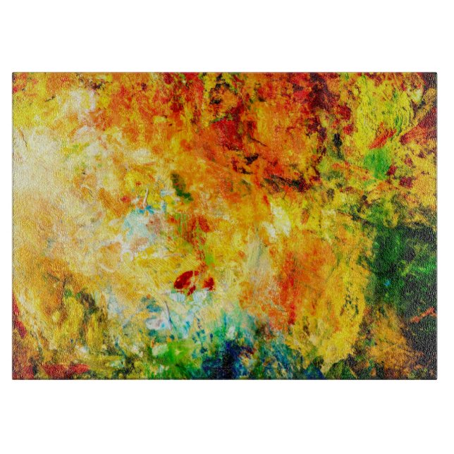 Colorful Artist Palette Cutting Board (Front)