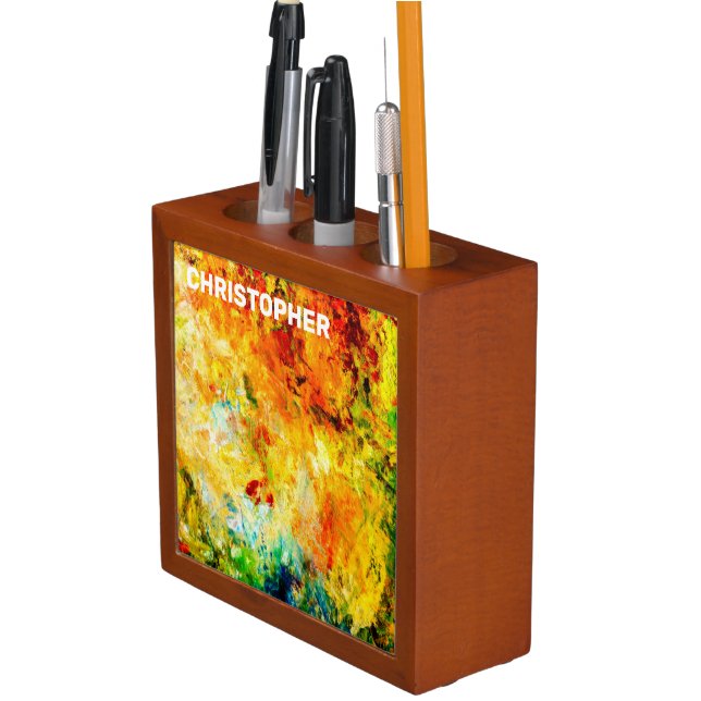 Colorful Artist Palette Desk Organizer (In Situ)