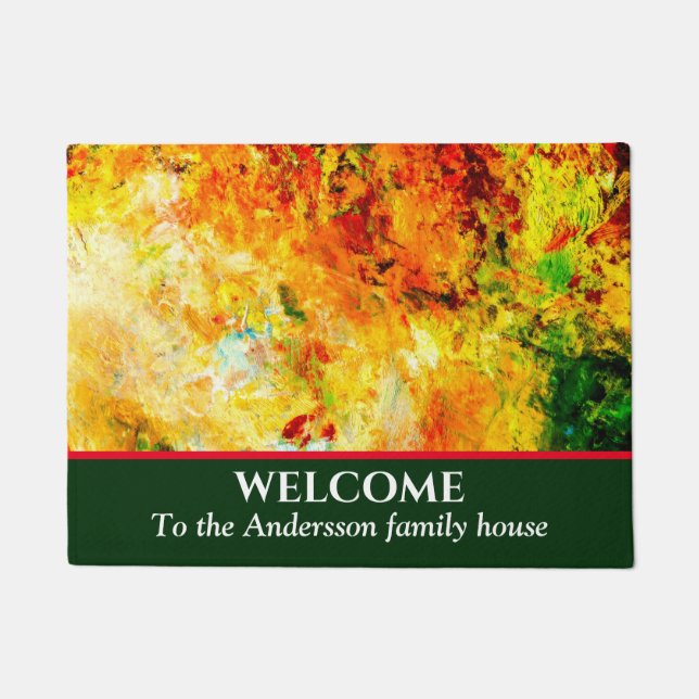 Colorful Artist Palette Doormat (Front)