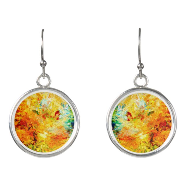 Colorful Artist Palette Earrings (Front)