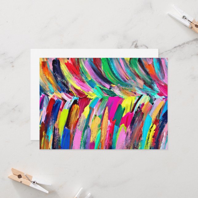Colorful artist palette  invitation (Front/Back In Situ)