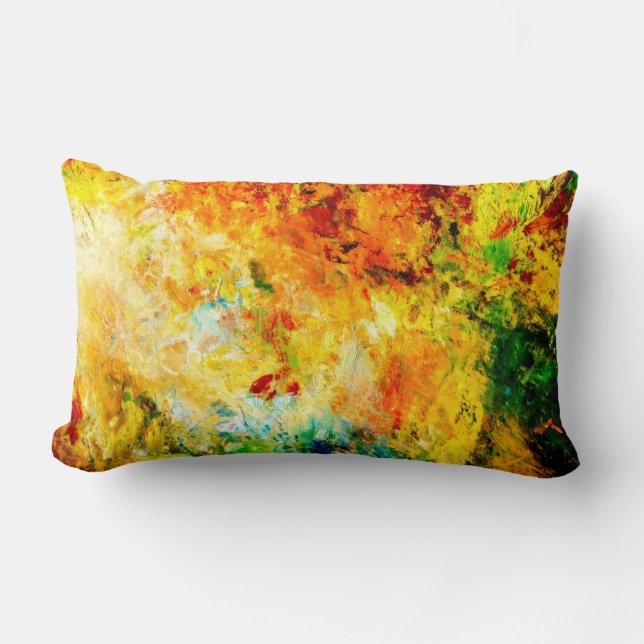 Colorful Artist Palette Lumbar Pillow (Front)