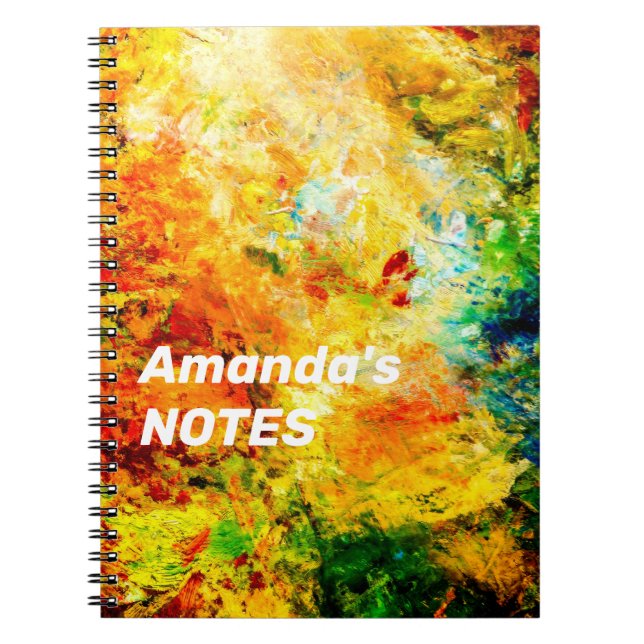 Colorful Artist Palette Notebook (Front)
