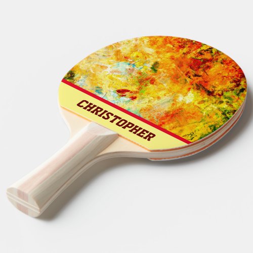 Colorful Artist Palette Ping Pong Paddle