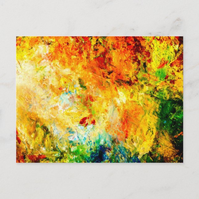 Colorful Artist Palette Postcard (Front)
