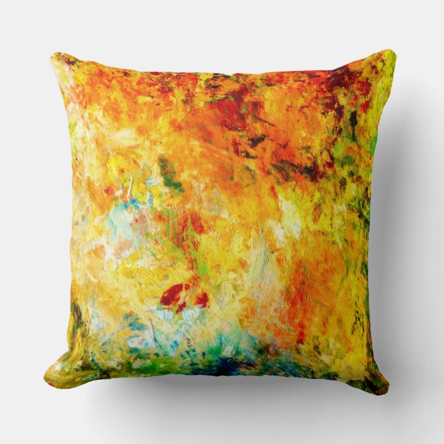 Colorful Artist Palette Throw Pillow (Front)