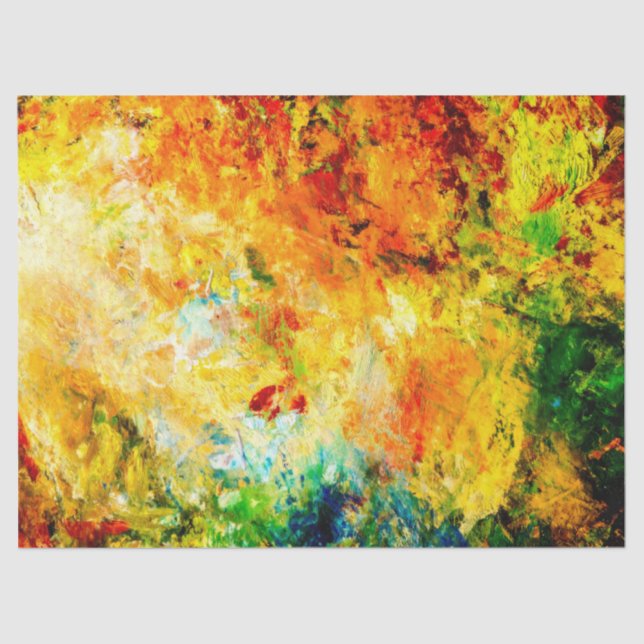 Colorful Artist Palette Tissue Paper (Front)