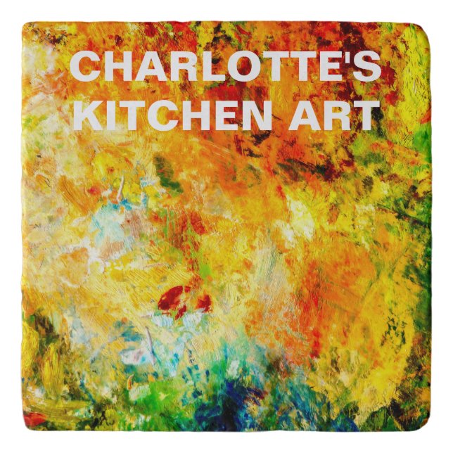 Colorful Artist Palette Trivet (Front)