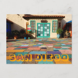 Colorful Artist Village San Diego Post Card