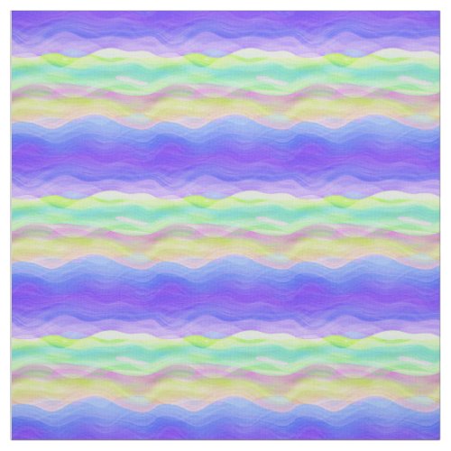 Colorful Artistic Abstract Retro Cool Wave Pattern Fabric