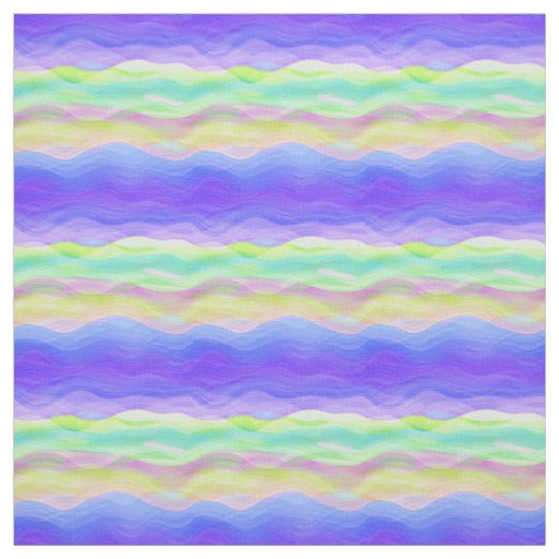 Colorful Artistic Abstract Retro Cool Wave Pattern Fabric