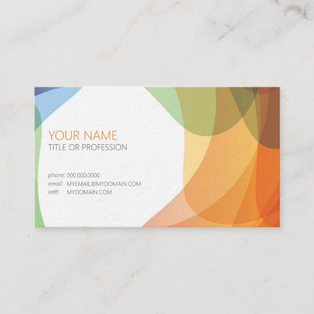 Colorful Artistic Business Card (Front)