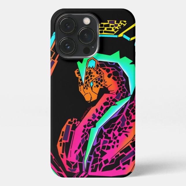 Colorful Artistic Cheetah iPhone Case (Back)