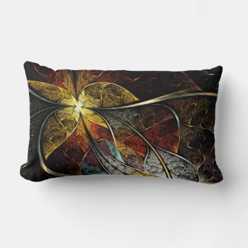 Colorful Artistic Fractal Lumbar Pillow by FantasyPillows at Zazzle